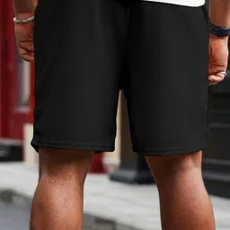 cosyme Solid Men Black Basic Shorts, Night Shorts, Regular Shorts, Running Shorts, Sports Shorts, Casual Shorts image 2