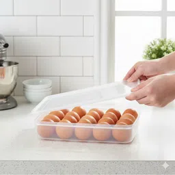 24 Grid Egg Box Kitchen Storage Solution for Eggs Plastic Kitchen Trolley-image-8
