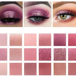 jyosavi 36 Colors Combo Matte Shimmer EyeShadow Palette Eye Shadow Nude + Rose Gold 2 ml image 4