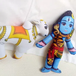 uas achyuta expert trading co UAS SHIV NANDI STUFF TOY - 7.5 inch image 5