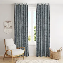 skj furnishings 305 cm (10 ft) Long Door Polyester Blackout Curtain (Pack Of 2)-picture-10