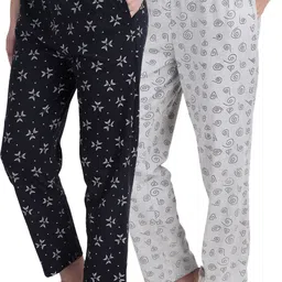jondhri fashion Pack of 2 full print multicolor Women Pyjama image 1