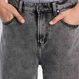 luminoire Men Loose Fit Mid Rise Grey Jeans image 3