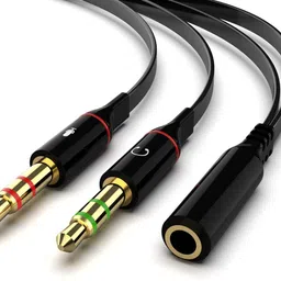 IMMUTABLE Multicolor Buy 1-Male to 2 Female 3.5mm Cable RGU17 Phone Converter image 3