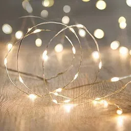 velocious 20 LEDs 2 m Yellow Steady Water Drop Rice Lights image 2