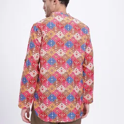 anouk rustic Men Printed Polyester Straight Kurta image 4