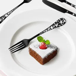 oicia Nw1_Black Large Salad Forks, s, Dinnerware Cutlery Fork, Table Fork Stainless Steel Dinner Fork Set image 3