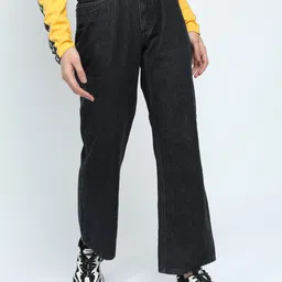 tokyo talkies Women Flared Mid Rise Black Jeans-picture-10