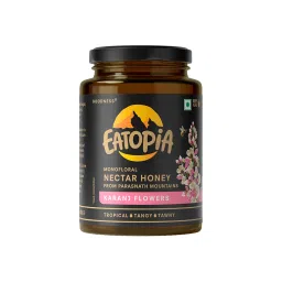 Eatopia Karanj Flower Wild Honey 500gm | 100% Pure & Natural Immunity Booster with No Sugar Adulteration | NMR Tested | Nectar Honey from Parasnath Mountains (Monofloral)-image-93