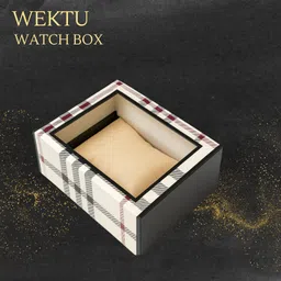 wektu Luxury Watch & Jewelry Storage Box/Multipurpose Use/WhiteAndChek/23 Watch Box-picture-10