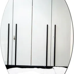 30 cm Silver Oval Acrylic Plastic Mirror Sticker for Wall, Tiles, Bedroom&Living Room Self Adhesive Sticker-image-86