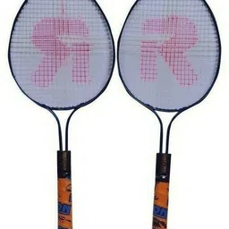 sportsholic Rajson Double Rod Badminton Racket With 10 Plastic Shuttlescocks For Kids Badminton Kit image 3