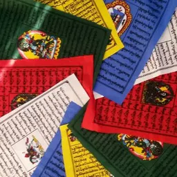 prokriti Color Print Tibetan Buddhist Prayer Rectangle Outdoor Flag image 2