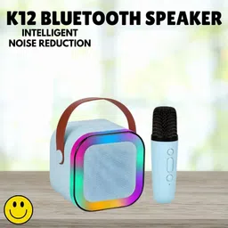 ROYALGUDGET K12 (PORTABLE BLUETOOTH DESKTOP SPEAKER)With Karaoke Mic RGB Light, HD SoundR254 10 W Bluetooth Laptop/Desktop Speaker-picture-19