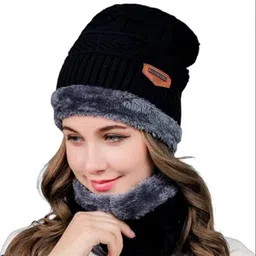 empoison Solid, Woven, Self Design Beanie image 5