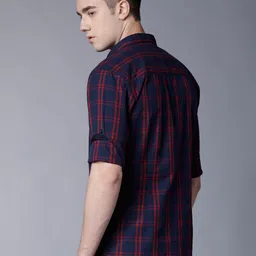 highlander Men Slim Fit Checkered Spread Collar Casual Shirt image 3