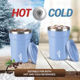 milton Cool Touch Deccan 350 Stainless Steel with Lid, Hot & Cold Beverages Stainless Steel Coffee Mug image 5