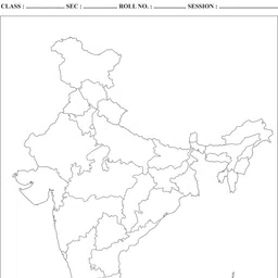 akanksha's States Boundaries Map of India Blank A4 70 GSM (Set of 100) Paper Print-picture-20