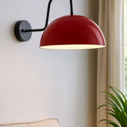 glowhere Metallic Red Pendant 10" Wall Sconce Gooseneck Retro Wall Light Fixtures Pendant Lamp Ceiling Lamp-picture-37