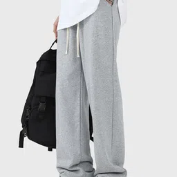 warcourt Men Loose Fit Grey Cotton Blend Trousers image 3