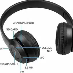 glarixa Gaming Wireless Headphone with Mic Bluetooth Headset Bluetooth Headset Bluetooth & Wired Headset image 2