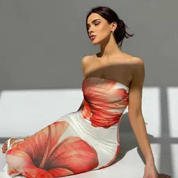 aaditry fashion Women Bodycon Pink Midi/Calf Length Dress image 2