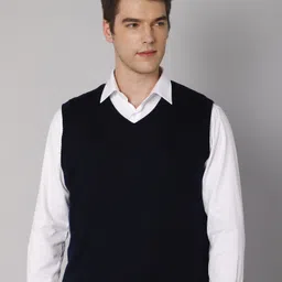 bellavure Men Solid V Neck Multicolor Sweater-picture-20