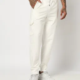 gap Men Solid White Track Pants image 1