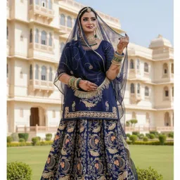 shrihari business Embroidered Semi Stitched Rajputi Poshak-picture-37