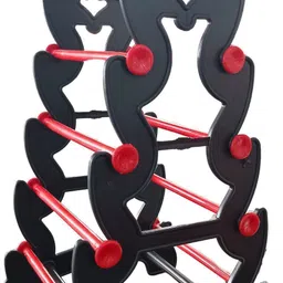 abirami kitchens 4 Step (Black with Red) Bangle Stand,Bangle organizer, Bangle display stand Jewellery Organizer image 4