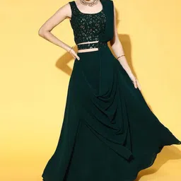 ishu fab Solid Stitched Lehenga Choli image 2