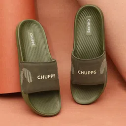 chupps Edge Olive Green Men's Comfortable Slides & Flip Flop Men Slides-picture-12