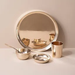 rammetals Bronze 6-Piece Kansa Dinner Set Dinner Set-picture-11