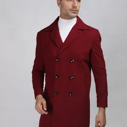 roadster Polyester Solid Coat For Men image 3
