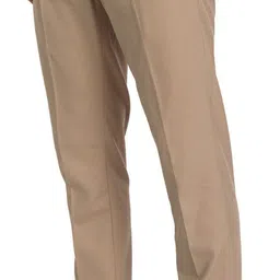 uniformer Men Regular Fit Khaki Cotton Blend Trousers image 5