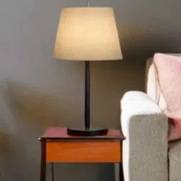 woodtwist Table Lamp LED, Incandescent Standing Modern Antique Brass Finish . Table Lamp image 2