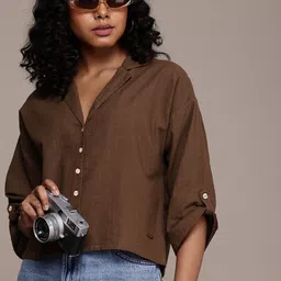 roadster Women Regular Fit Solid Casual Shirt-picture-37