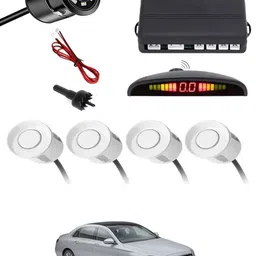 zplus Car Parking Sensors - Set of 4 with Reverse Parking Camera (White)-78 Safety of Passengers/Car One Alarm Kit-2467 Parking Sensor-picture-13
