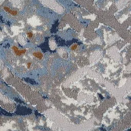 sapana carpet-mats Blue Abstract Polyester 5 ft X 7 ft Machine Made Carpet image 4