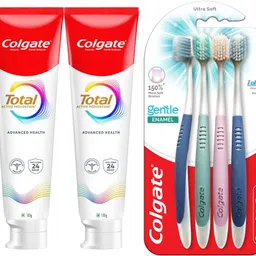 colgate Total Advance Health Toothpaste with Gentle Enamel Toothbrush Toothpaste image 1