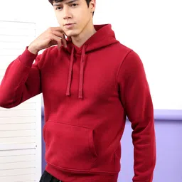 highlander Men Full Sleeve Solid Hooded Sweatshirt image 4