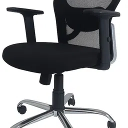 takhtaara Ergonomic Mesh Office Chair with Lumbar Support, Adjustable Arms & Chrome Base Mesh, Fabric Office Executive Chair image 5