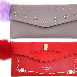 mahabal Casual, Party, Formal Purple, Red Clutch-picture-32