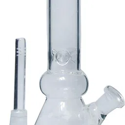 vyxoo 10.5 Inch Mouth Piece Transparent Glass Smoking Beer Bong Funnel image 1