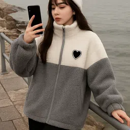 sheen ellision Fleece Coat For Women image 1