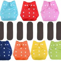 ocean count Cloth Diapers for Babies (0 - 3 Years), Reusable, Washable and Adjustable Nappies with Waist and Length Adjustment Snap Buttons - (Multicolor) - M - L-picture-27