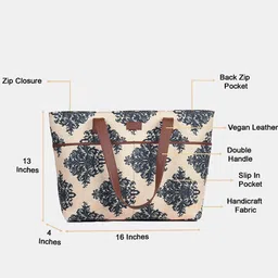 zouk Women Multicolor Tote - Extra Spacious image 4