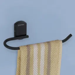 plantex 304 Grade Stainless Steel Napkin Ring/Towel Ring/Towel Hanger for Bathroom(Parv) Black Towel Holder-picture-12