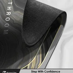 sunvibe Grey Abstract Rubber 24x16 Inches AntiSkid Bath Mat image 5