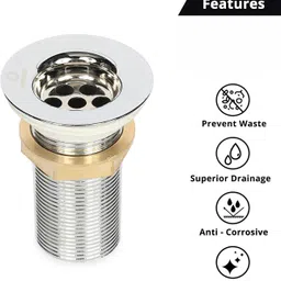 jumboseal Bathroom Sink Stainless Steel Push Down Strainer-picture-14